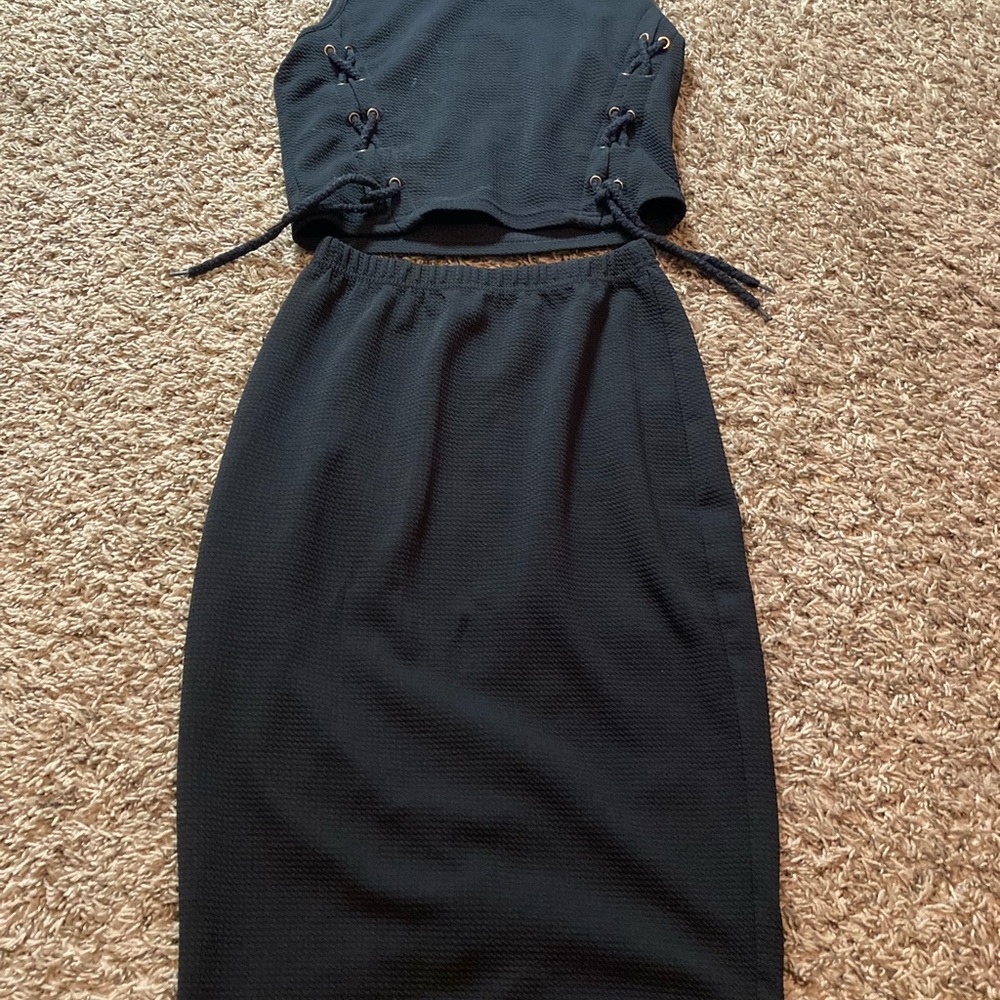 Two piece set. Never worn . Black . Size M